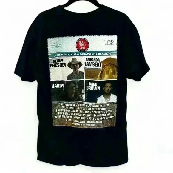 Gulf Coast Jam 2023 Concert T-Shirt Black Unisex Medium Music Graphic Tee - Picture 1 of 6